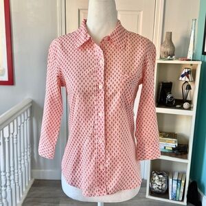 J. Crew Floral 100% Cotton Button Down Shirt with Floral Print (size S)